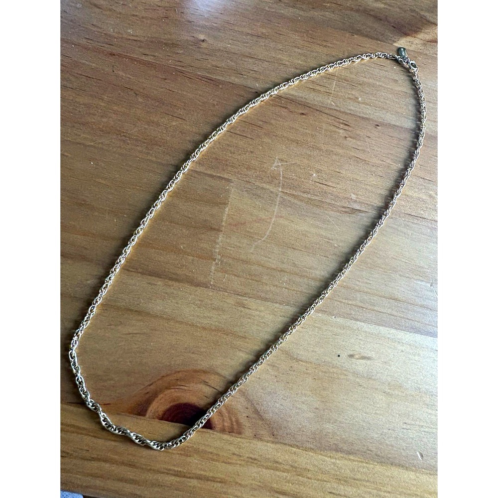 Parklane Gold Tone Cable Chain Necklace Spring Ring Clasp